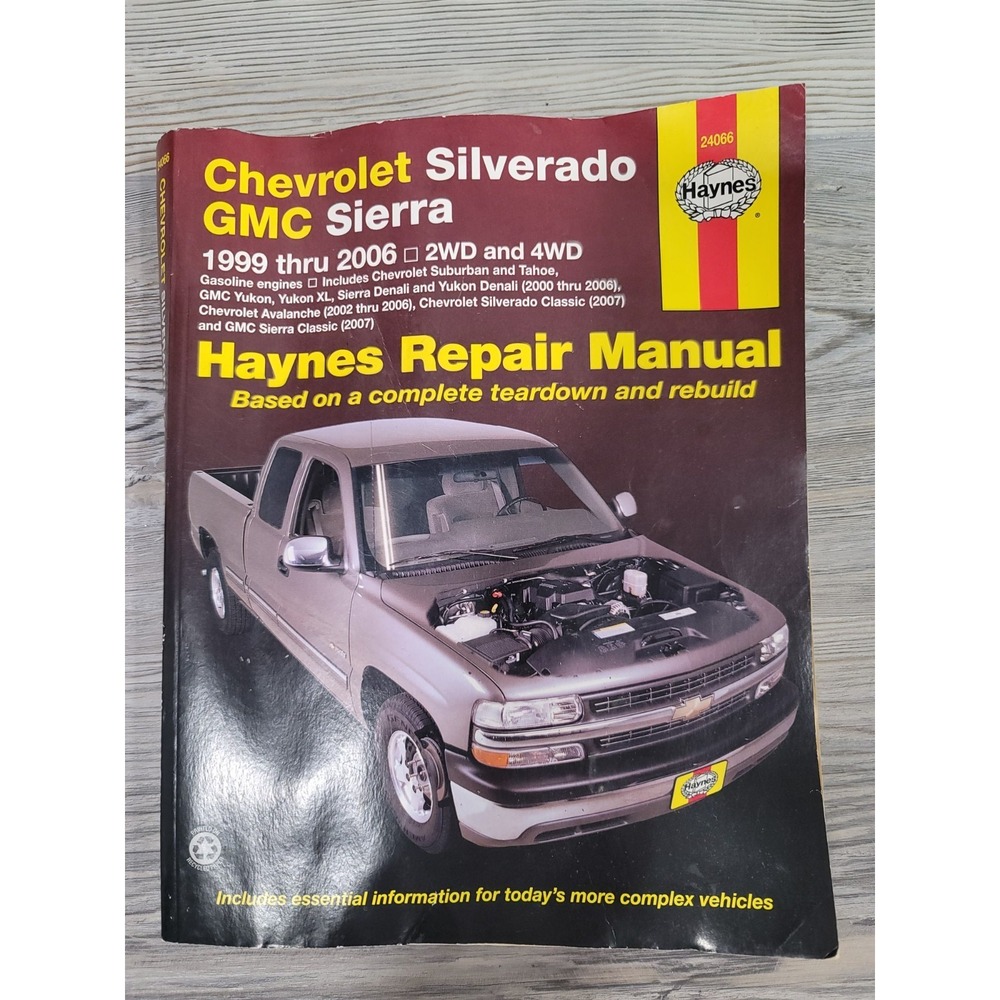 Repair Manual-WT Haynes 24066 Chevrolet Silverado GMC Sierra 1999-2006